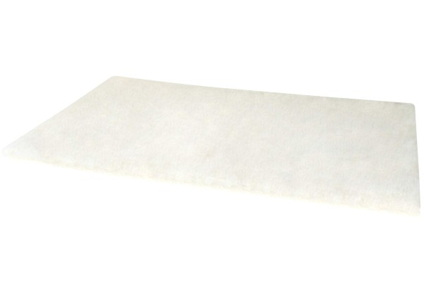 Fellteppich 60 x 90 cm weiß rechteckig Dekofell Teppich täuschend echt
