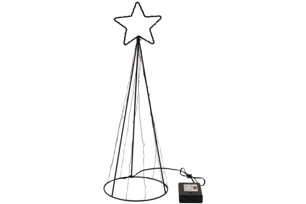 LED Weihnachts-Baumpyramide 40 LEDs mit Timer Höhe 45 cm