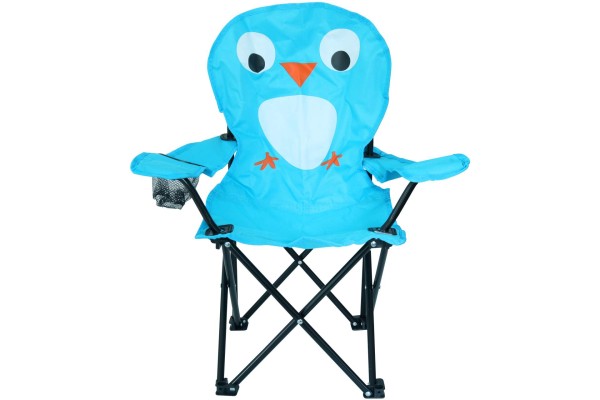 Kinder Anglersessel 36 x 58 cm Pinguin Hellblau Kinderstuhl mit Getränkehalter