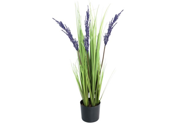 Deko Pflanze Kunstpflanze Lavendel mit Übertopf 75 cm Höhe