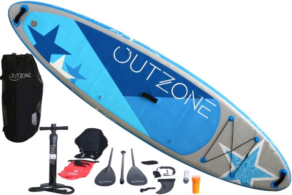 Outzone iSUP Board Set ONE Stand-up-Paddling und Kajak 2in1 Paddelboard