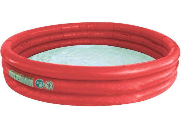 Bestway 3 Ring Planschbecken rot 183 x 33 cm Kinder Baby Pool
